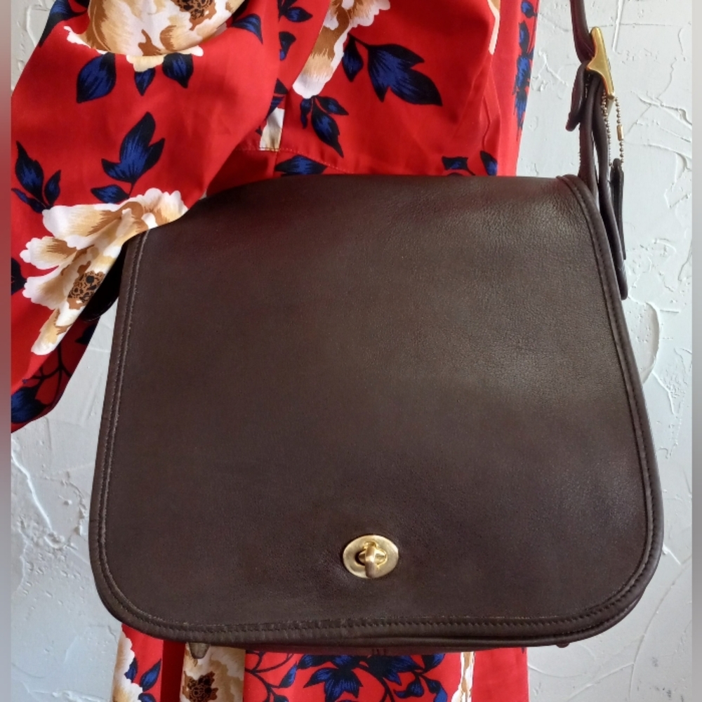 Coach Stewardess Bag #9525, 1988 Mahogany Brown